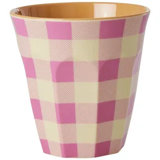 RICE A/S Becher Rice Trinkbecher Melaminbecher Check it Out Print Medium