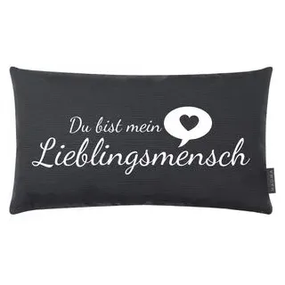 Magma Heimtex Lieblingsmensch Kissen 30 x 50 cm Anthrazit