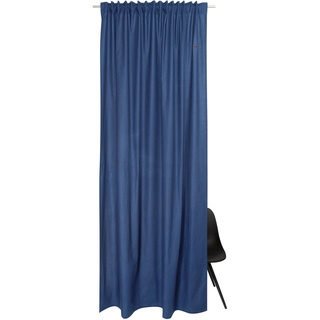 Vorhang ESPRIT "Neo" Gardinen Gr. 250 cm, verdeckte Schlaufen, 130 cm, blau (dunkelblau, navy, marine) Gardinen nach Räumen aus nachhaltiger Baumwolle, blickdicht