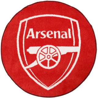 Arsenal FC offiziell lizenzierter, bedruckter Teppich in Sonderform | Superweicher Teppich | Fußballwappen-Design | Perfekt für die Dekoration im Schlafzimmer oder Wohnzimmer | Rot | 80 x 80 cm