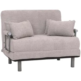 Mendler Schlafcouch Stoff 1-Sitzer Grau