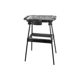 Emerio Barbecue-Standgrill BG-107665.1 schwarz Metall B/H/L: ca. 37x50x8,5 cm - Schwarz