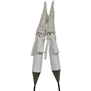 Wohnando Gartenstecker Schneemann – Frostmannstecker Schneemann Gartenstecker mit Halt - Stabiler Frostmann-Gartenstecker für Balkon und Garten – Winterzauber pur