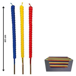 Gartenfackel - Länge: ca 60 cm - bunt - 3 Stück