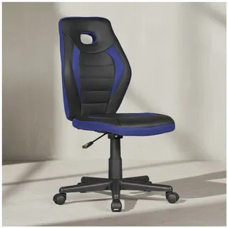 KADIMA DESIGN Jugenddrehstuhl Kunstleder Blau