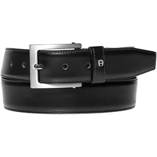 Aigner Gürtel Basic mit S-Schließe silber 126089, schwarz 100 cm
