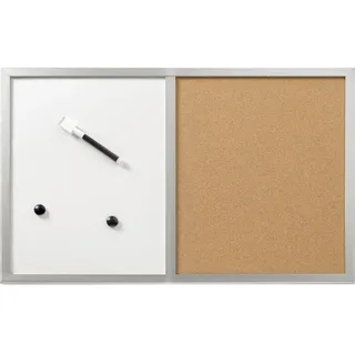 Herlitz Pinnwand und Magnettafel 40 x 60 cm Silber