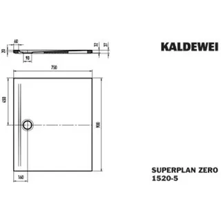 Kaldewei Superplan Zero Duschwanne 75 x 90 cm Stahl-Emaille Warm Beige (352047983661)