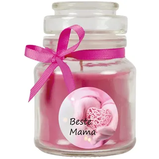 HS Candle Duftkerze im Bonbonglas zum Muttertag, Duft: Lavendel ( Lila ), 120g - Brenndauer bis zu 30 Stunden, Kerze aus Glas mit Duft
