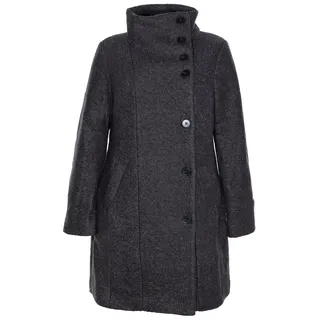 s Oliver Bouclé Mantel Kurzmantel Gehrock Longblazer Wollmantel Damen, Farbe:anthrazit, Damengrößen:44 - 44