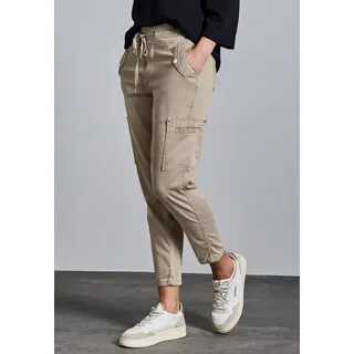 STREET ONE Damen A378679 Cargo Hose, Buff Grey, 44W / 28L EU - 44W / 28L