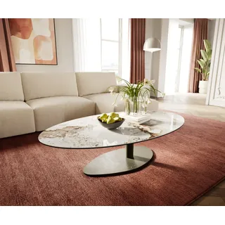 DeLife Edge Beige/Weiß Metall 140 x 37 x 80 cm