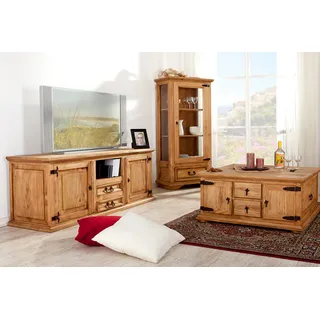 Mexico Möbel - Lowboard, TV-Tisch - Pinie Massivholz - Landhausstil - original mexikanisches Möbel