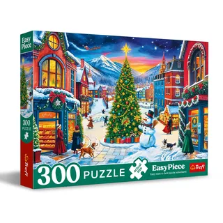 Trefl - Puzzle EasyPiece: Weihnachtsdorf - 300 Teile - Große Teile, Leicht zu Puzzeln, für Erwachsene und Kinder ab 10 Jahren