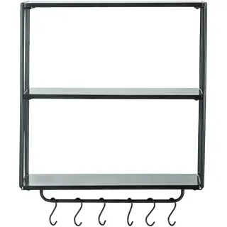 Wenko Wandregal Industrial 50 x 55 x 23 cm Schwarz
