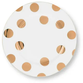 Pip Studio Dot Delight Frühstücksteller 23 cm Weiß/Gold