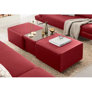 W.Schillig Hocker taboo Leder 130 x 41 x 64 cm Rot
