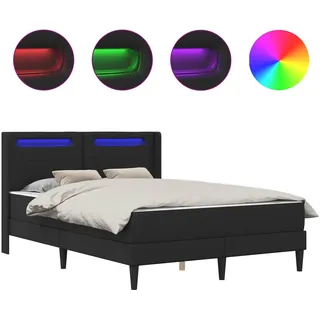 vidaXL Bettgestell 140 x 200 cm Schwarz