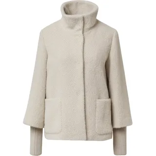 s.Oliver Jacke mit Stehkragen und Rippstrick-Manschetten Beige 46