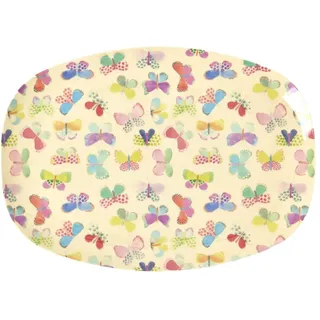 Rice Melamin Teller oval Schmetterling 22 x 30 cm, MELPL-BUTF