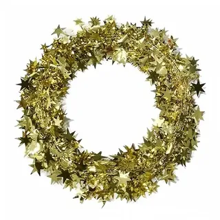GreatRise Weihnachtsgirlande Sterne 7,5m Formbar für Weihnachtsbaum Deko | Glänzende Sterne mit Flexiblem Drahtkern, 7,5 m Lang, Leicht zu formen, für Weihnachtsbaum, Kamin, Wand und Tischdeko