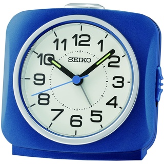 Seiko Clock Wecker analog blau QHE194L