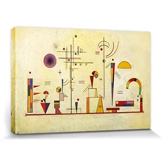 1art1 Wassily Kandinsky Poster Ernst Und Spaß, 1930 Bilder Leinwand-Bild Auf Keilrahmen | XXL-Wandbild Poster Kunstdruck Als Leinwandbild 30x20 cm