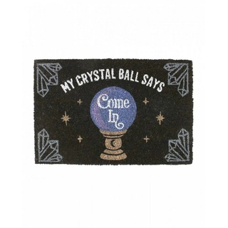 Teppich Crystal Ball Fußmatte als Türmatte für Halloween &, Horror-Shop schwarz|weiß