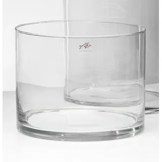 Sandra Rich 2X Glasvase Vase Glas Blumenvase Tischvase Zylinder 20 cm