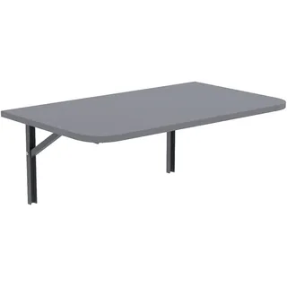 AKKE Klapptisch Wandklapptisch Esstisch - Klappbar Faltbar Platzsparend - Abgerundete Ecken - 100cm x 50cm - Hellgrauer Graphit