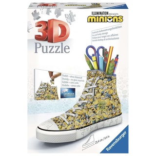 Ravensburger 3D Puzzle 11262 Sneaker Minions - Praktischer Stiftehalter - 108 Teile - Schreibtisch-Organizer für Kinder ab 8 Jahren