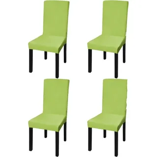Möbel Stretch-Stuhlhussen Gerade 4 Stk. Grün - Hussen &38480 - Grün