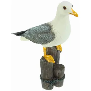 Möwe auf Poller 33cm ┼ Nordsee ┼ Strand ┼ maritime Dekoration ┼ Urlaub