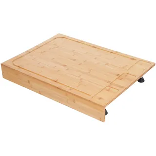 Herdabdeckplatte, Holz Herdabdeckung mit 4 Abnehmbaren Stützfüßen Abdeckplatte Herd, Herdabdeckung, Multifunktionale Abdeckung Herdplatte, für Meisten Gas- und Elektroherden, 75×54×10cm