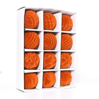 12-teiliges Weihnachtskugel-Set (6 cm): festliche Ornamente für Weihnachtsbaum und Feiertagsfeiern (orange)