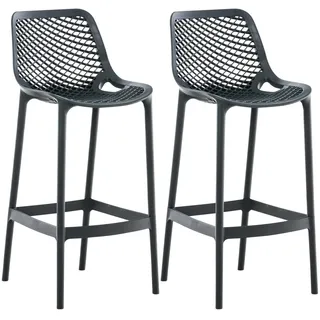 CLP 2er Set Barhocker Air dunkelgrau