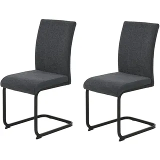 Hela Polsterschwingstuhl 2er Set LINN grau