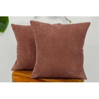 Amilian Dekokissen 2er Set Kissen - Zierkissen - Sofakissen mit Füllung und Kissenbezug, (2 Stück), Kopfkissen, Kuschelkissen, Couchkissen mit Kissenfüllung rosa 45 cm x 45 cm