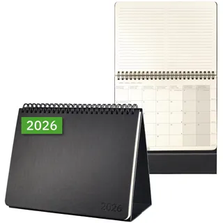 Sigel Tischkalender Conceptum ca. A5quer Hardcover, schwarz, 2026,