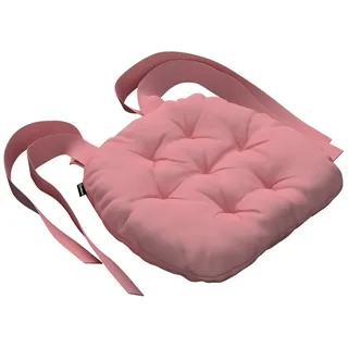 Dekoria Dekokissen Stuhlkissen Martin mit Schleifen 40 x 37 x 8 cm, Loneta rosa