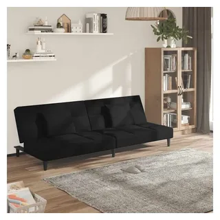 vidaXL Schlafsofa 2-Sitzer Samt Schwarz