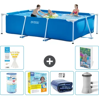 Rechteckiger Frame Pool - 300x200x75 Cm - 7-teilig  S50