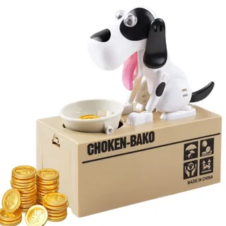 Lotvic Hund Spardose Elektronisch, Hungriger Hund Spardose, Welpen-Sparschwein, Geburtstagsgeschenk für Kinder (Tagschicht)