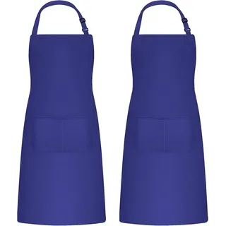 2 STK Kochschürze für Männer Damen, Backschürze mit 2 Taschen für Küche, Malersc