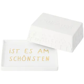 räder Butterdose Zuhause ist es am Schönsten Weiß