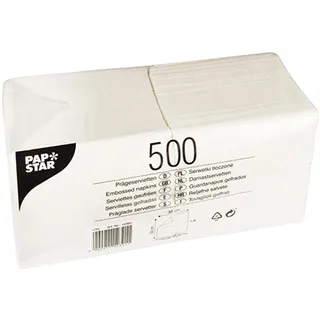 Papstar Servietten, 330 x 330 mm, 1lagig, weiß 12391,