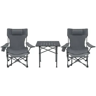 casa.pro Campingmöbel Set Bellante Grau