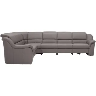 Cantus Ecksofa, Grau, Kunststoff, Echtleder, Rindleder, 6-Sitzer, L-Form, 324x260 cm, Goldenes M, Fußauswahl, Lederauswahl, Stoffauswahl, planbar, seitenverkehrt erhältlich, Rückenfutter, individuell planbar, Wohnzimmer, Sofas & Couches, Wohnlandschaften, Ecksofas