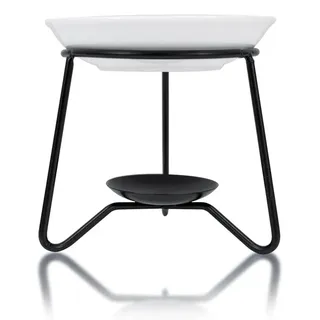 Aromantra - Aromalampe Aus Metall & Keramik 10,3x10cm - Elegante Duftlampe Für Ätherische Öle & Duftwachs - Mit Teelichthalter