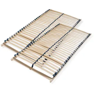 Sleepneo Stabiler Lattenrost 200x200, Lattenrahmen aus Buche, 28 Latten, 7 Komfortzone, Federholzrahmen Made in Germany, Lattenrost starr, Lattenrahmen 200x200 hohe Traglast bis 150Kg